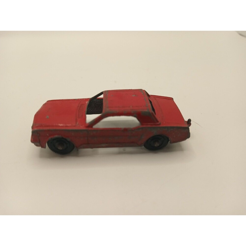 1965 Red Ford Mustang Tootsie Toy Diecast Car Chicago Illinois - Vintage